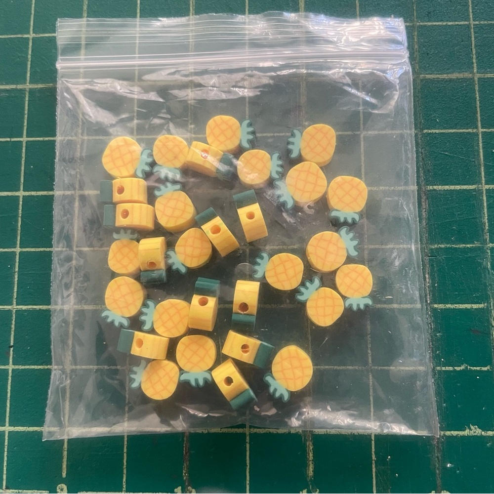 Lot of Pineapple Shaped Polymer Clay Beads